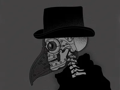 Plague Doc Skully 💀 dark art doctor illustrartion plague plague doctor skeleton skull skull addict vector