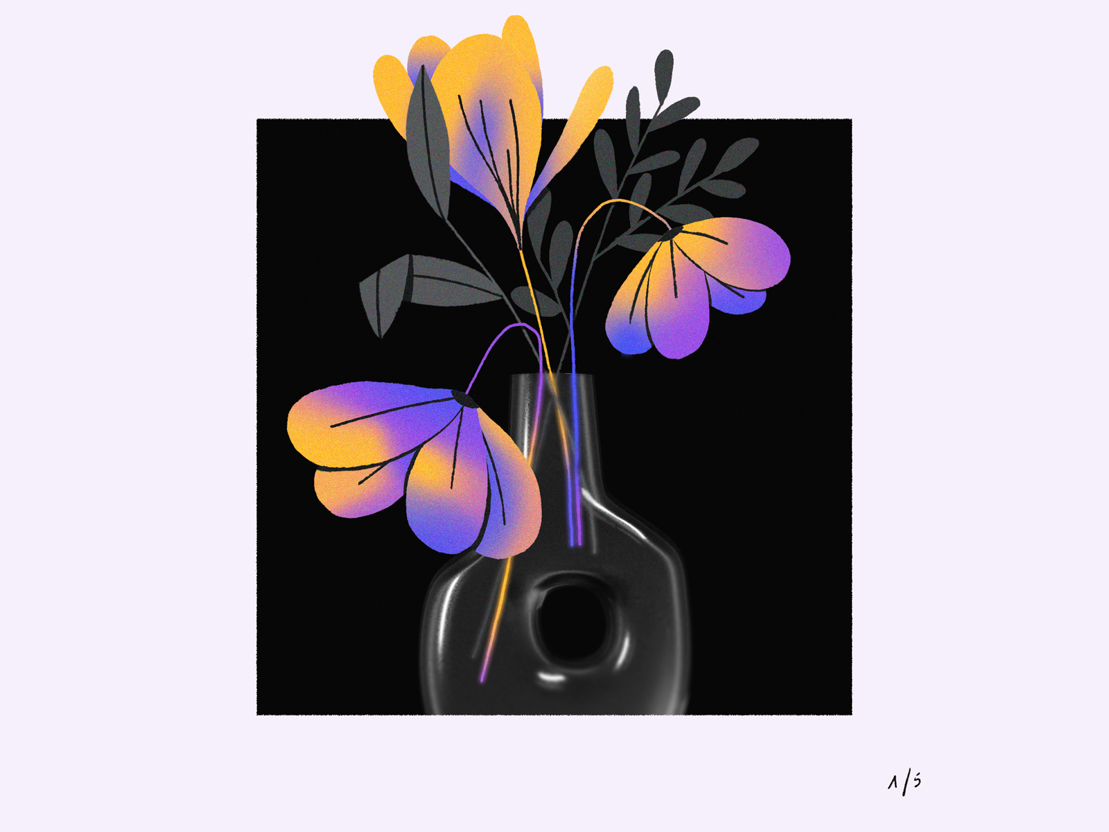 Blender EXP_03 2d 3d blender design flowers illustration vase