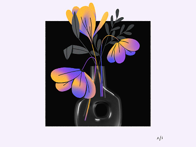 Blender EXP_03 2d 3d blender design flowers illustration vase