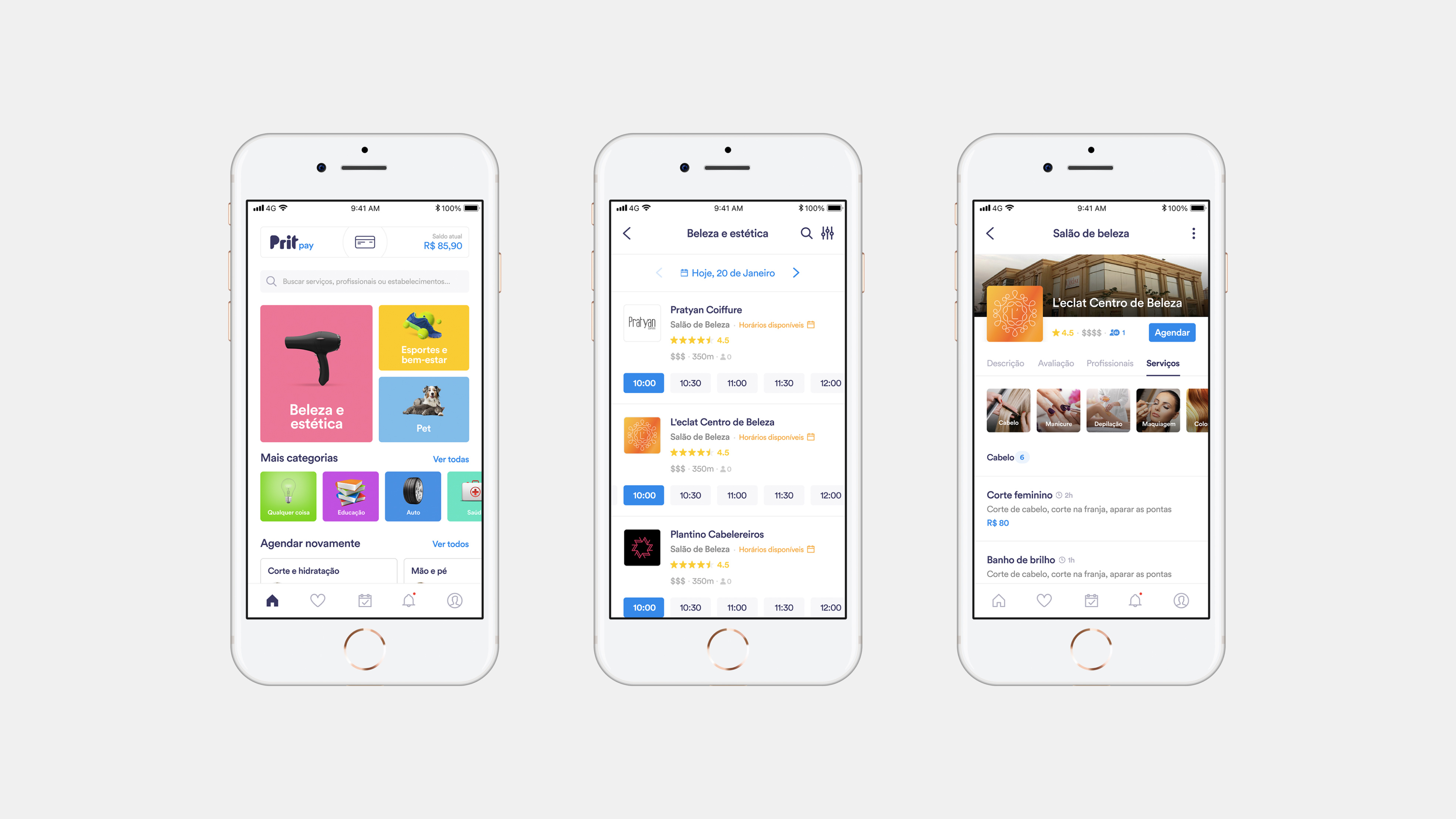 Prit - App app appointments design ios marketplace mobile mockup ui