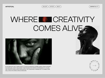 Web design concept 002/030 art concept design gallery landing page ui ux web webdesign website