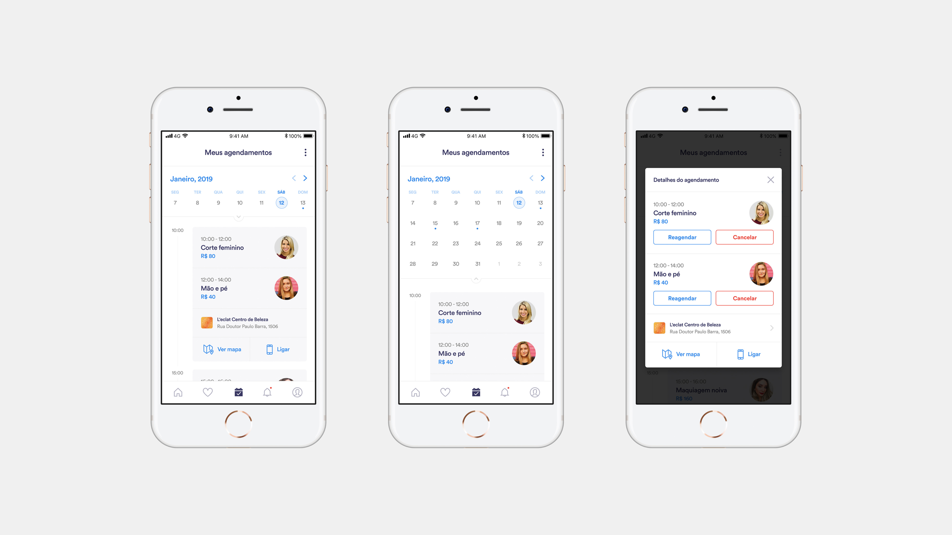 Prit - Calendar app appointments calendar design ios mobile ui