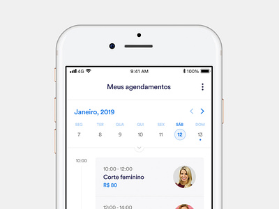 Prit - Calendar app appointments calendar design ios mobile ui