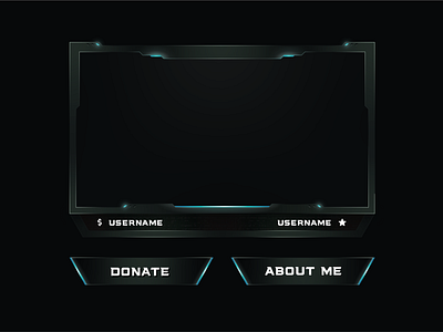 Twitch overlay art brand branding design illustration logo minimal overlay simple stream streaming twicth ui vector