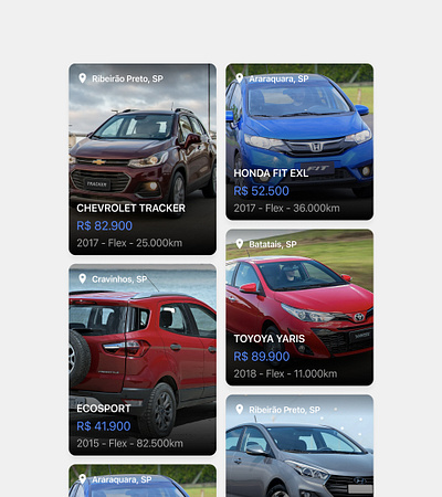 Tro.car - Feed app car concept design feed ios listing mobile