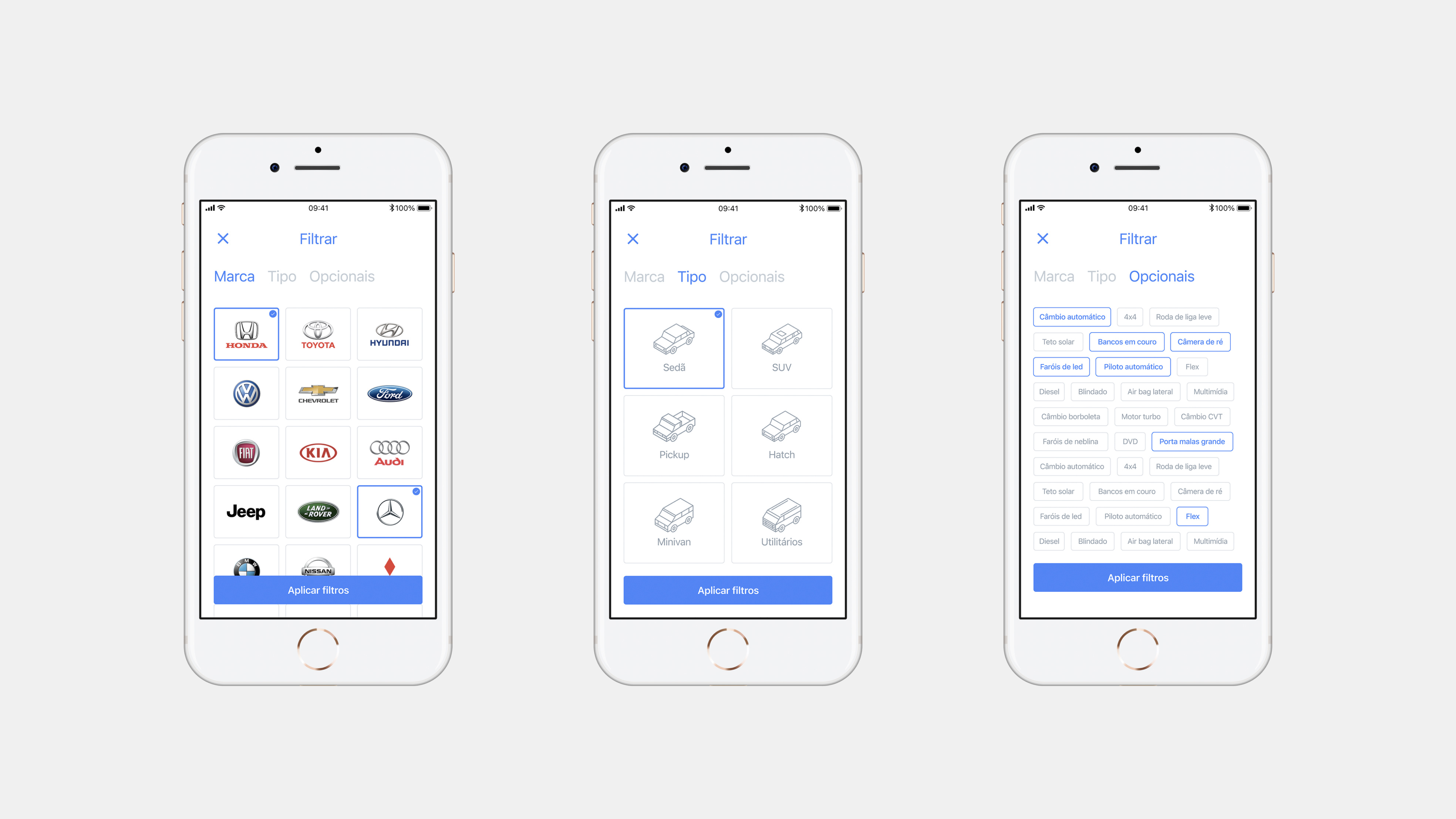 Tro.car - Filter app car concept design filter interface ios listing marketplace mobile search ui ux