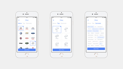 Tro.car - Filter app car concept design filter interface ios listing marketplace mobile search ui ux
