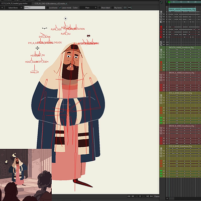 Nicodemus rig 2.5d advanced ancient animation bible cartoon character explainer flat jesus makingof rig scroll