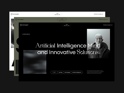 Landing page concept for Artificial Intelligence 3d ai artificial intelligence innovative landing page technologies ui web desin