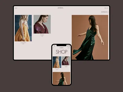 Embra adaptive app design catalog cloth design illustration minimal mobile mobile web shop site store typography ui ux web web design web site