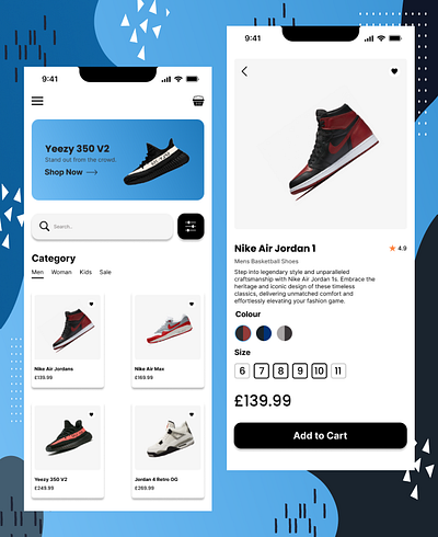 Shoe eCommerce App👟 app ecommerce mobile ui ux web