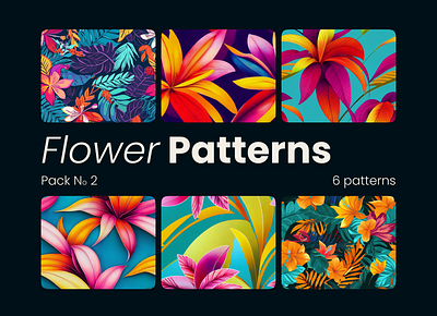 Flower Patterns Pack No 2 digital download