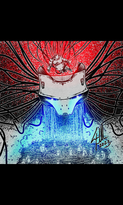 Baptism... cyberpunk cyberpunkart digitalart illustration ilustration scifi scifiart