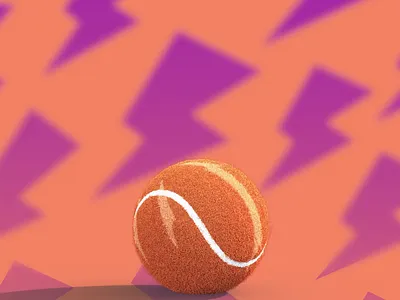 LTA Tennisables - Smash 3d animation branding c4d campaign character cinema4d cute design fun fuzz glasses illustration orange purple tennis ball ui