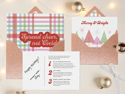 Spread Cheer, Not Covid covid design holiday card print