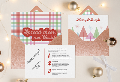 Spread Cheer, Not Covid covid design holiday card print