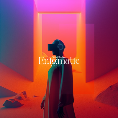 Enigmatic ar cover design graphic design meta metaverse modern music poste poster art soundcloud spatial spotify typography vision pro vr