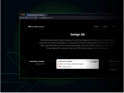 The most important part of Design process: Design QA black company website dark design dribblers qa sleek ui web webdesign