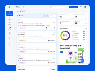 Tax Me Software | Accountant Dashboard accountant dashboard design interface tax ui uiux ux web web design