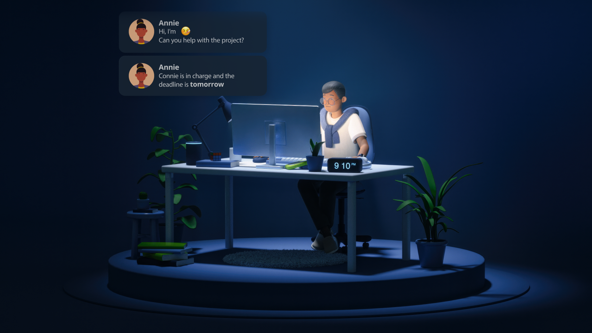 LucidLink 3D Сharacter Design 3d 3d animation 3d art 3d character 3d explainer 3d office 3d workplace c4d c4d character character character design cloud software desktop home office lucidlink male character motion motion graphics office remote work