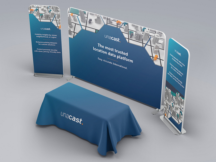 Unacast Booth Design by Kevin Dooley for Ashandelle on Dribbble