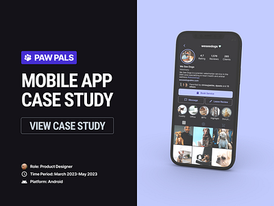 Pet Services App Case Study app design product design ui ux