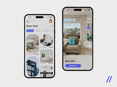 Real Estate Mobile IOS App android animation app app design app interaction dashboard design geolocation gps ios map mobile mobile app motion online real estate rent search ui ux
