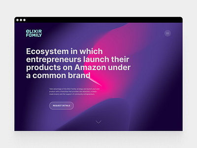 Elixir website cta gradient interface landing main page product design product page ui ux web web design website