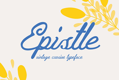 Epistle - Vintage Cursive Typeface animation branding cover cursive cute decorative design elegant font graphic design handmade handwritten illustration logo retro style typeface ui vintage