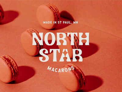 North Star Macarons 70s baked bakery branding candy goods groovy letters logo logotype macaron macarons north star sweet sweets treats wavy