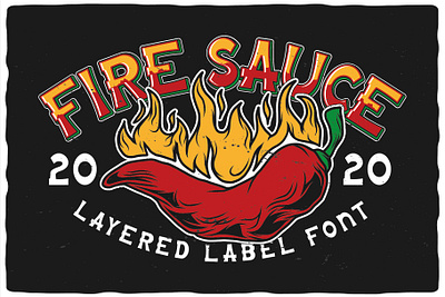 Fire Sauce Layered Font app branding design graphic design illustration logo typography ui ux vector