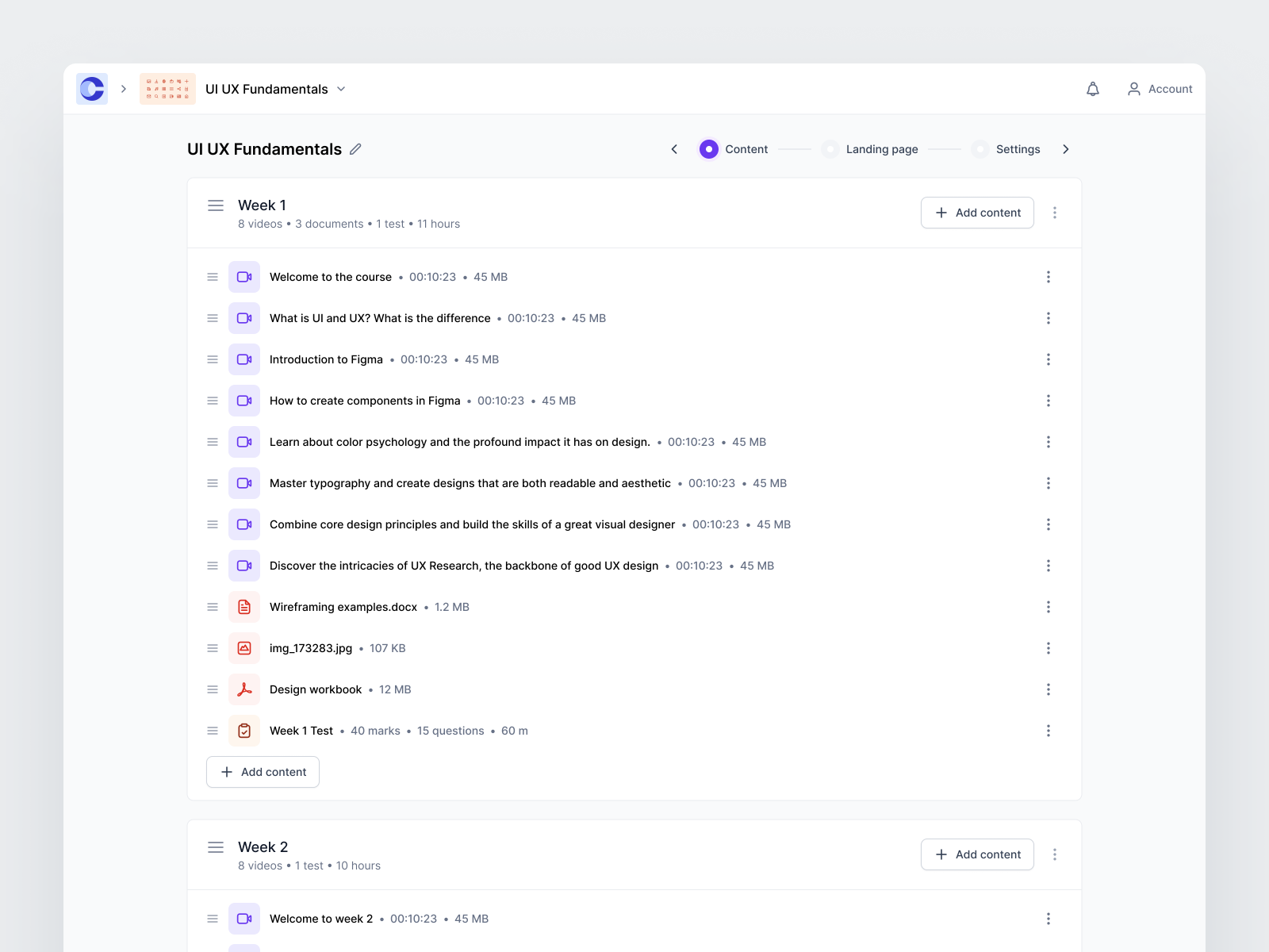Creation of Recorded Course courses education product design school teacher web design