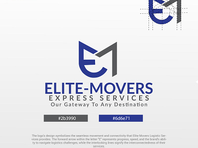 Em Logo - Elite Movers art creative design efficientdelivery elitemovers graphicdesign illustration illustrator innovatixhubdesign logo logo mark logobrand logodesign logos logotype marketing minimalist logo steamlesslogistic transportsolutions vector