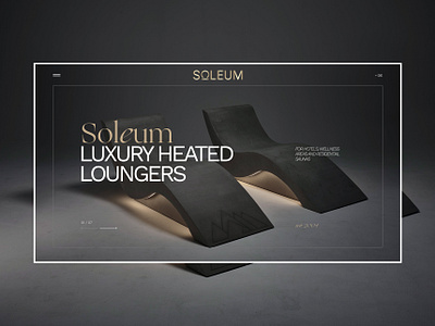 Webdesign for Luxury loungers Soleum brand create website design first screen landingpage luxury uiuxdesign web designer website design