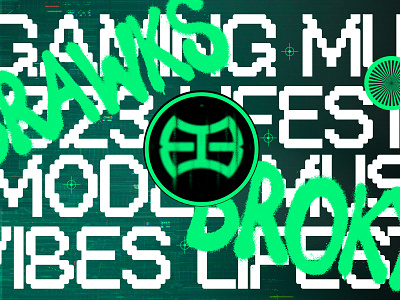 BROKY BRAWKS DATA bit branding browks colors font gaming glass graffiti identity logo music rap type typography urban vector