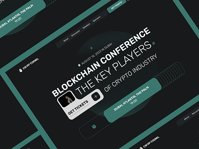 Blockchain Conference - Website blockchain branding conference crypto design event logo tickets ui ux webdesign website