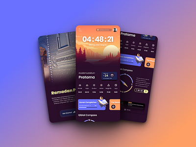 Ramadan Pro (Islamic App) 3d branding graphic design islam islam app muslim ramadan ui