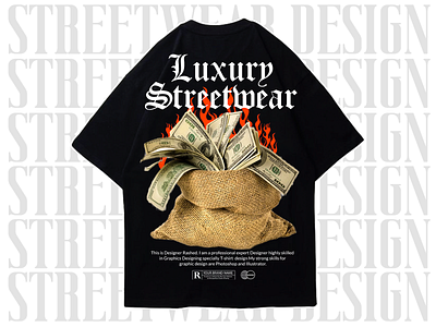 Luxury urban streetwear t-shirt design Money kid graphic art hip hop design tshirt