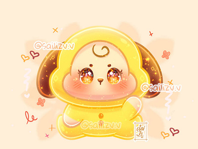 Chimmy BT21 Kawaii!! Fanart by sailizv.v adorable adorable lovely artwork concept creative cute art design digitalart illustration