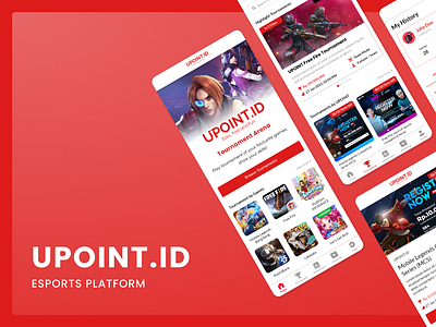 UPOINT.ID eSports Platform - Mobile weba design esports exploration gaming graphic design landing light mobile mobile app ui web app