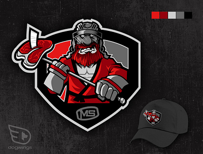 Logo design - Meatsweats Hockey chipdavid dogwings drawing graphic design hockey illustration sportsgraphic vector