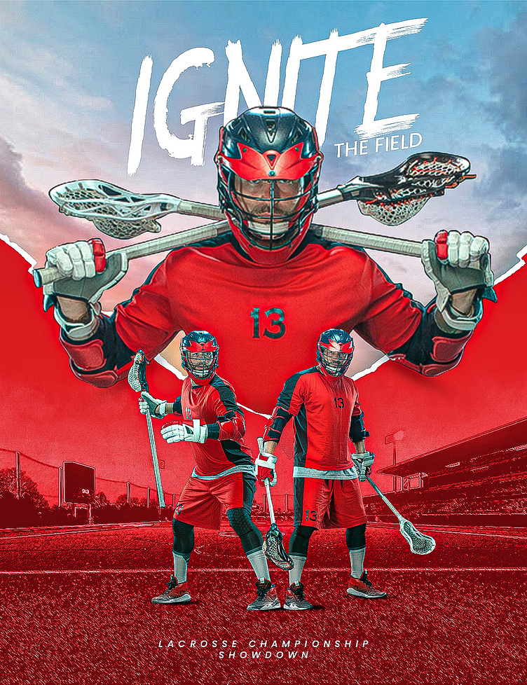 Lacrosse Poster Design || Free PSD File by Easy Design on Dribbble