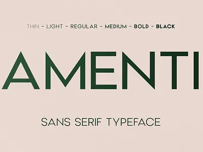 Amenti - Clean Modern Sans branding clean corporate design display font graphic design logo minimal minimalist modern modern typography poster sans sans serif trendy typeface