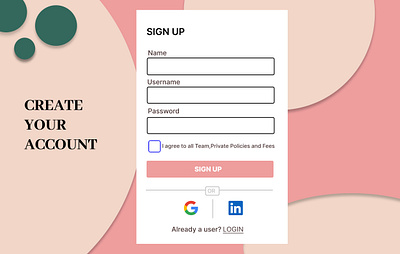Sign up(Learning designing Day 1) dailyui ui