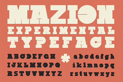 Mazion - Experimental Typeface bold branding chubby design display experimental font geometric graphic design illustration logo magazine manly poster retro thick typeface