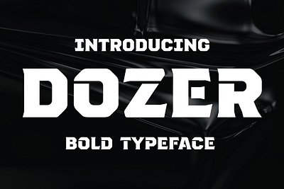 Dozer - Bold & Heavy Typeface baseball basketball block bold branding chubby design font football graphic design industrial logo soccer sports thick typeface