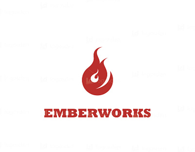 emberwork e fire logo design logo art