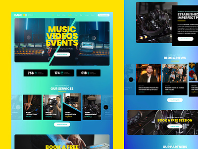 Barcoe Studios design drawingart events music production responsive studio ui ux video web website