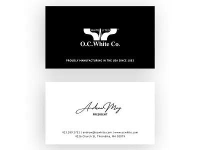 O.C. White Co. Business Cards business cards graphic design print design