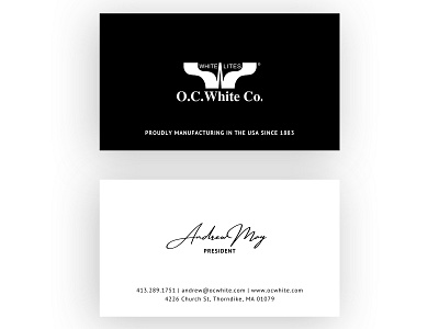 O.C. White Co. Business Cards business cards graphic design print design